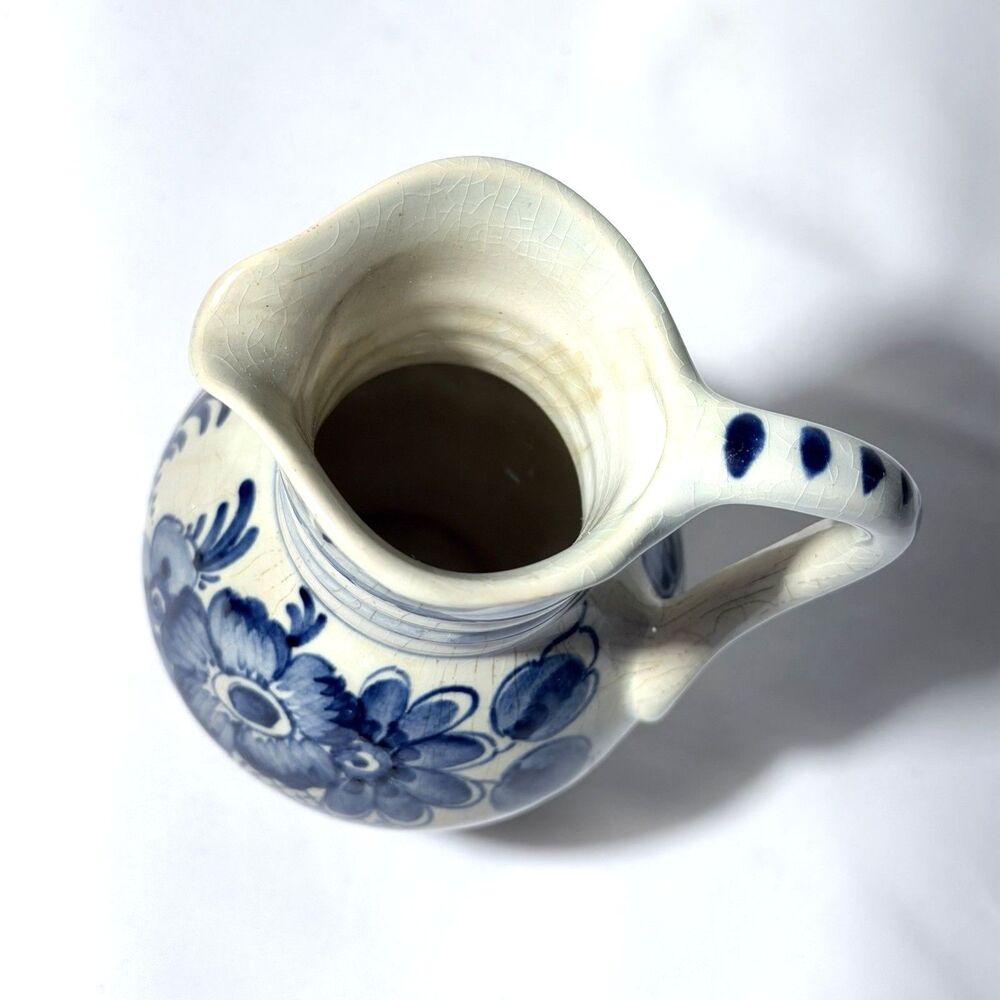 Vintage Royal Delft Blue Mini Pitcher Hand Painted Holland SIGNED 4.5” 4213 - Picture 7 of 7